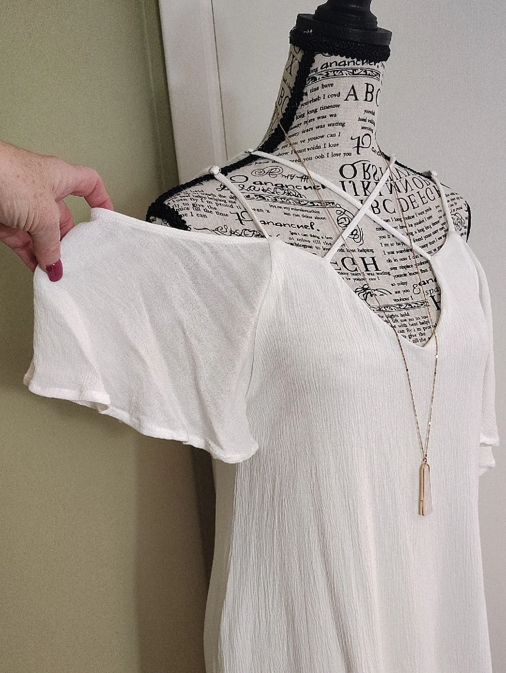 Lulus Afterglow White Strappy Cold Shoulder Mini Shift Dress‎ Large